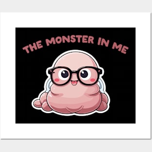 the bookworm monster in me Posters and Art